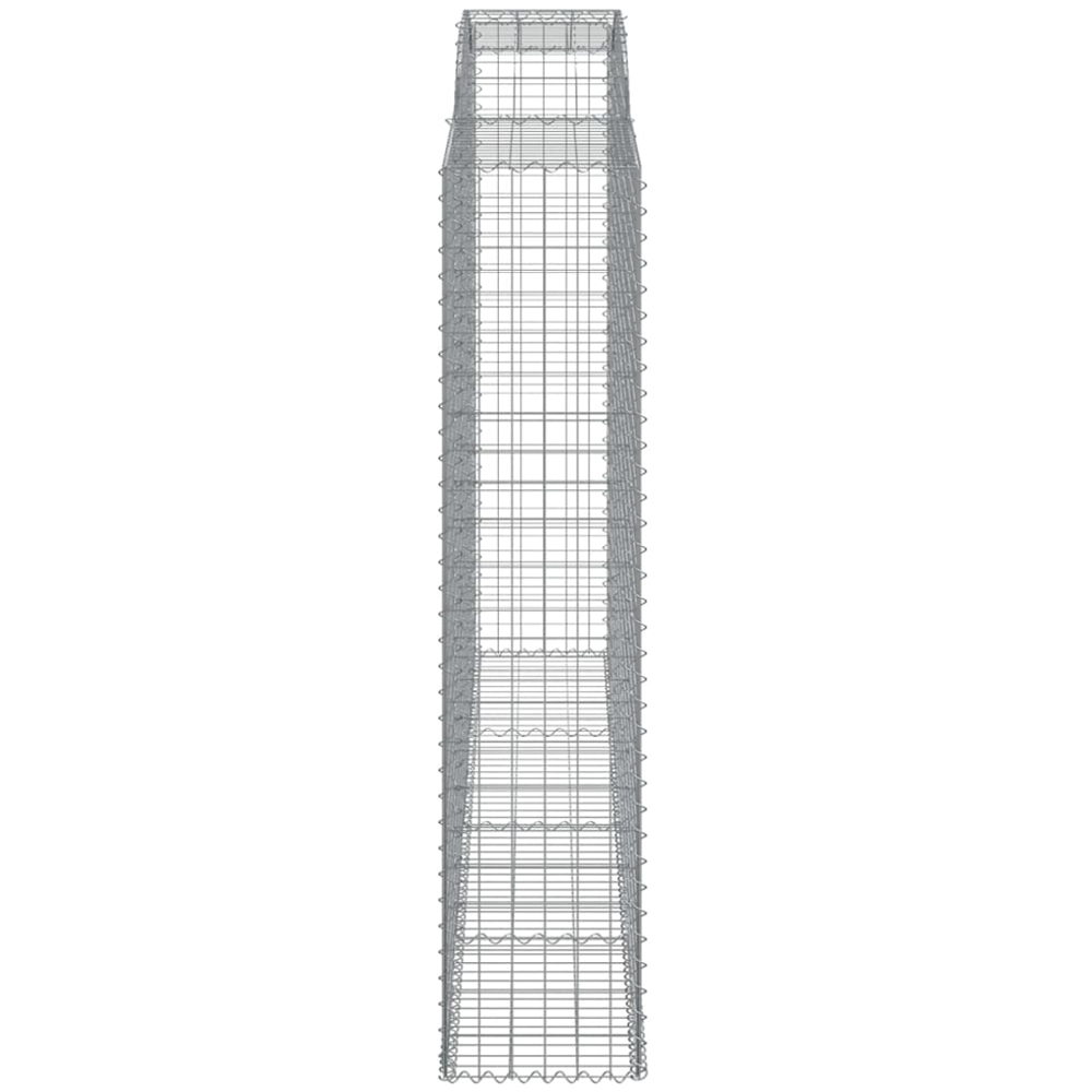 vidaXL Silver Galvanised Iron Arched Gabion Basket 300 x 50 x 220/240cm 12 Pack Image 3