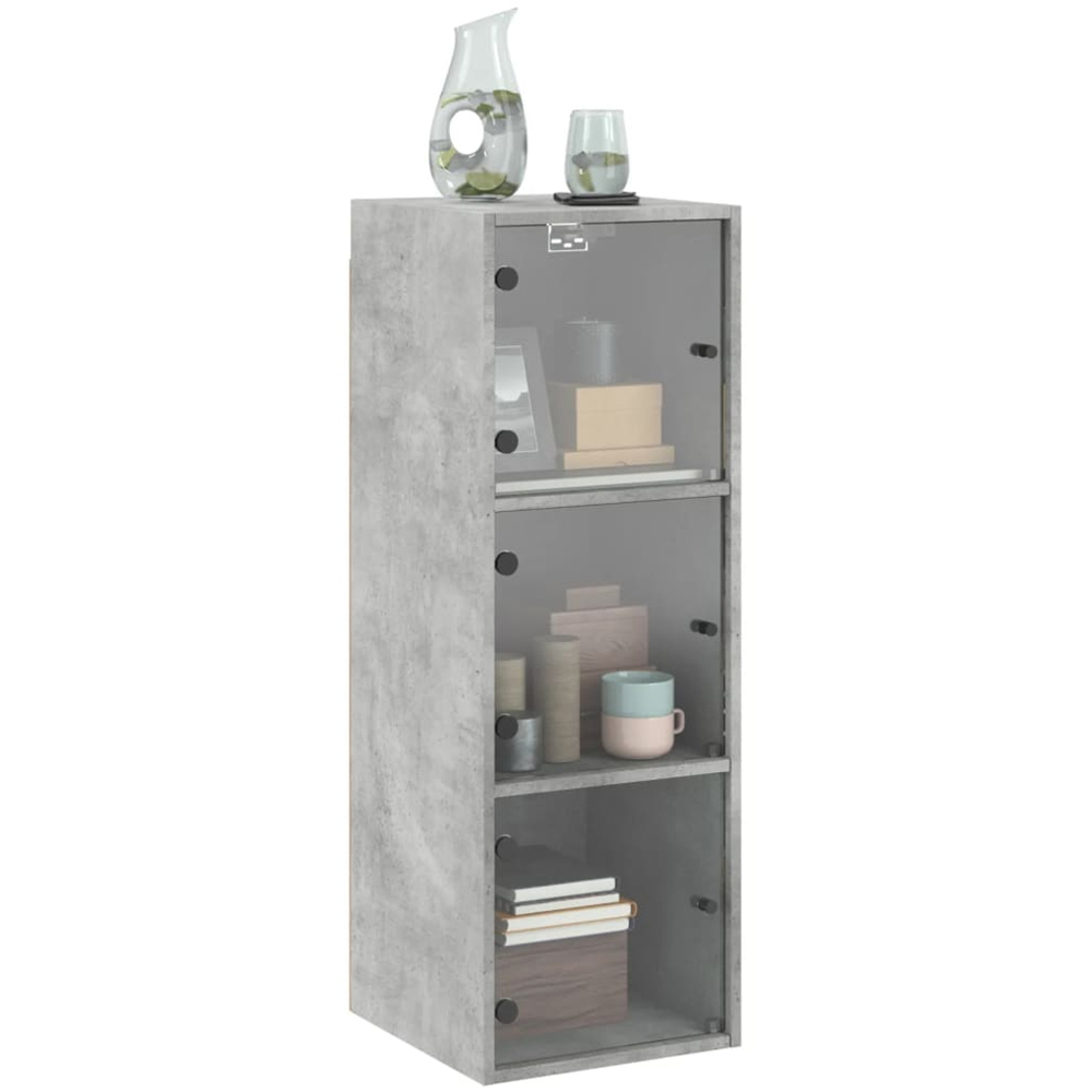 vidaXL 3 Door Concrete Grey Wall Cabinet Image 3