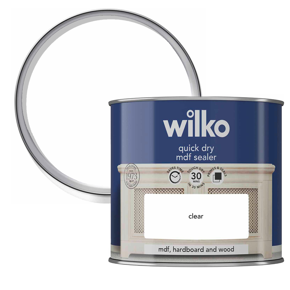 Wilko Quick Dry Clear MDF Sealer 500ml Image 1