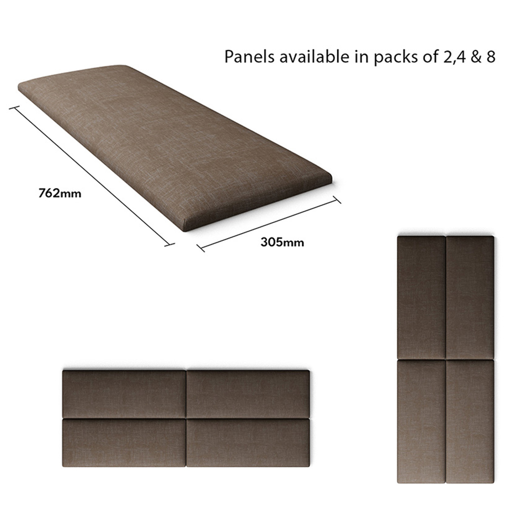 Aspire EasyMount Slate Malham Weave Upholstered Wall Mounted Headboard Panels 4 Pack Image 5