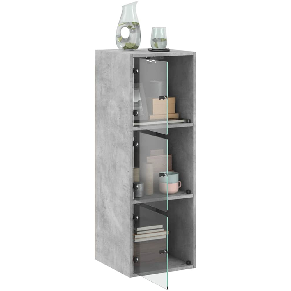 vidaXL 3 Door Concrete Grey Wall Cabinet Image 4