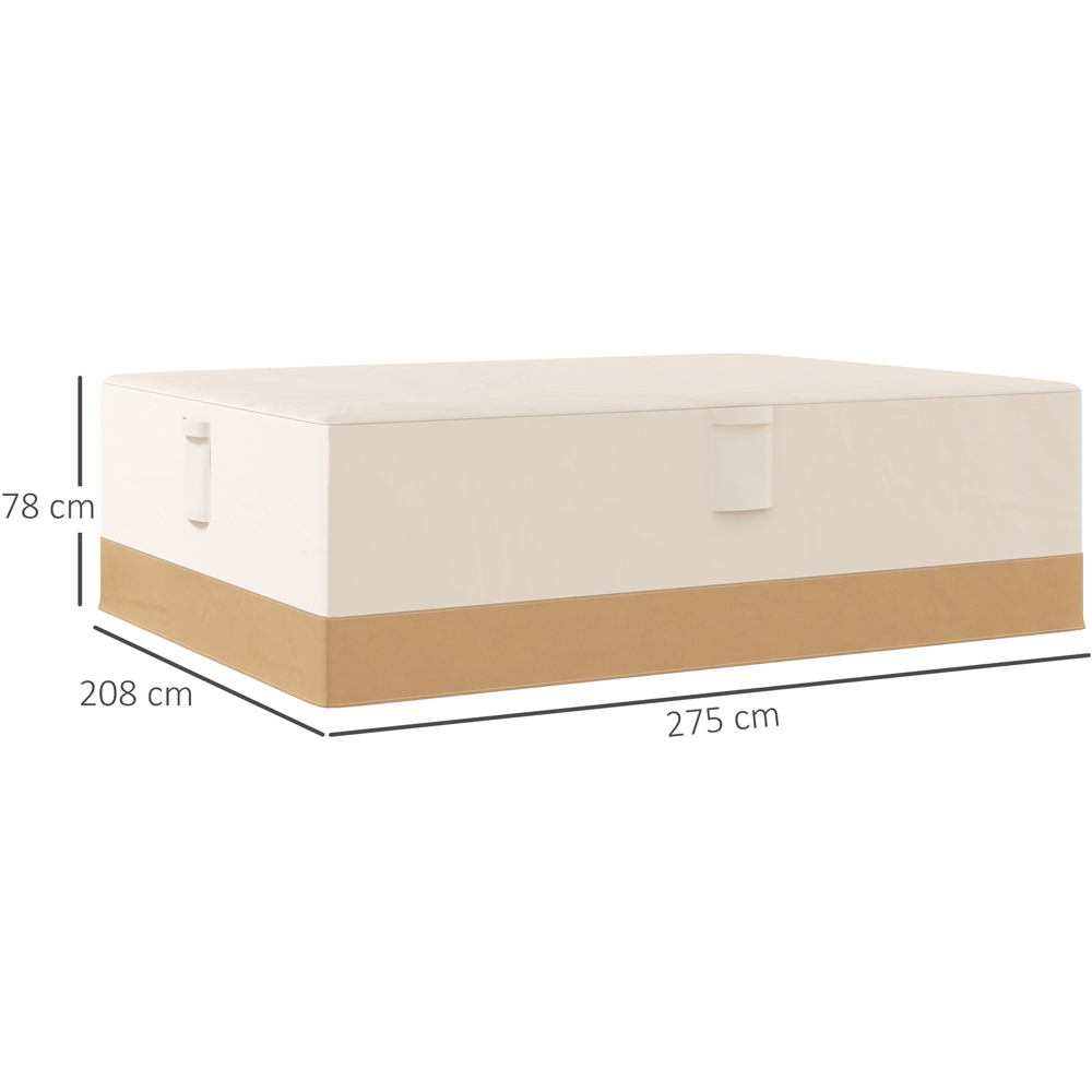 Outsunny Beige Oxford Fabric Waterproof Garden Furniture Cover with Vents 275 x 208 x 78cm Image 9