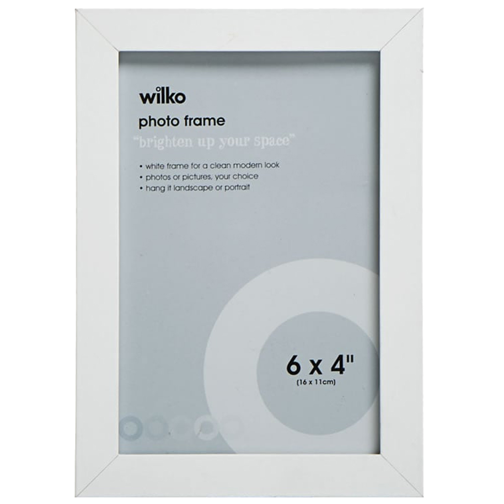 Wilko White Photo Frame 6 x 4 Inch Wilko