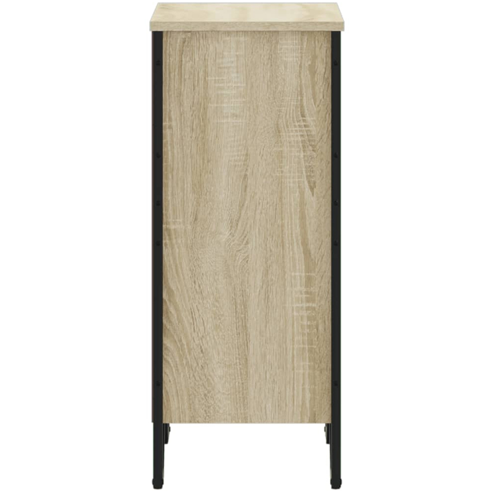vidaXL 2 Shelf Sonoma Oak Small Bookcase Image 4