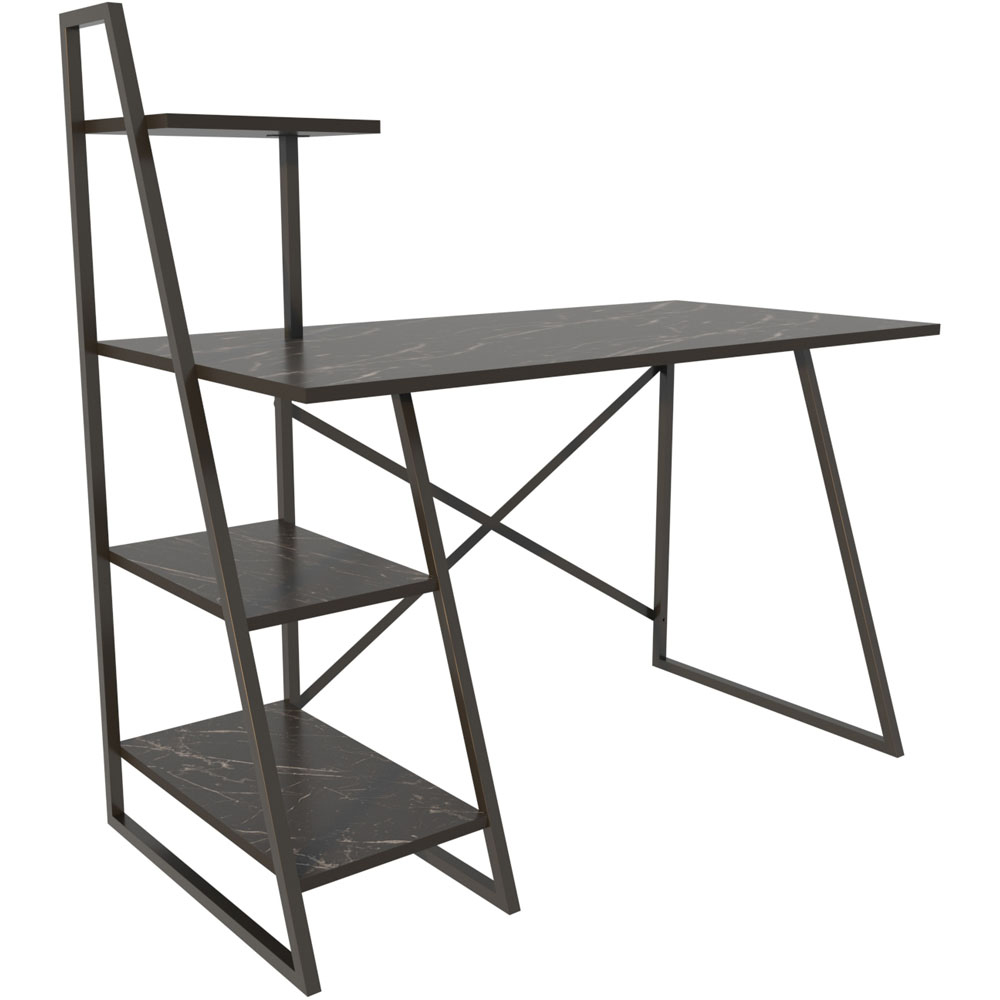 Decorotika Admira 4 Shelf Writing Desk Bendire Black Image 2