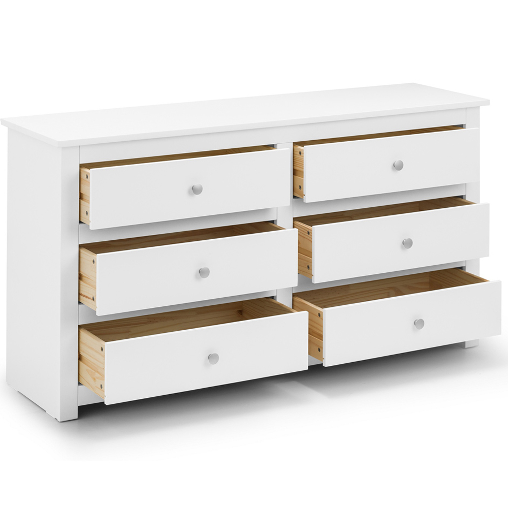 Julian Bowen Radley 6 Drawer Surf White Chest of Drawers Image 4