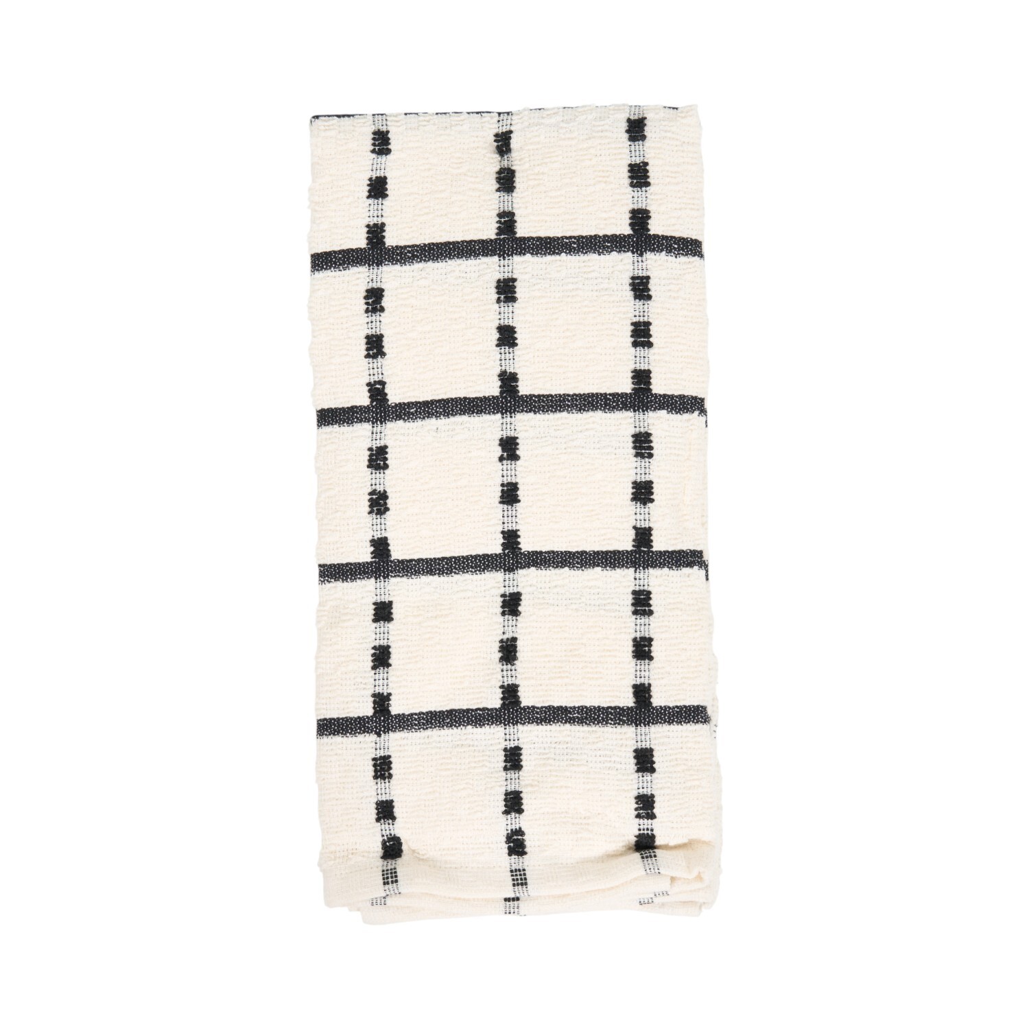Pack of 3 Black and White Weave Tea Towels Image 2