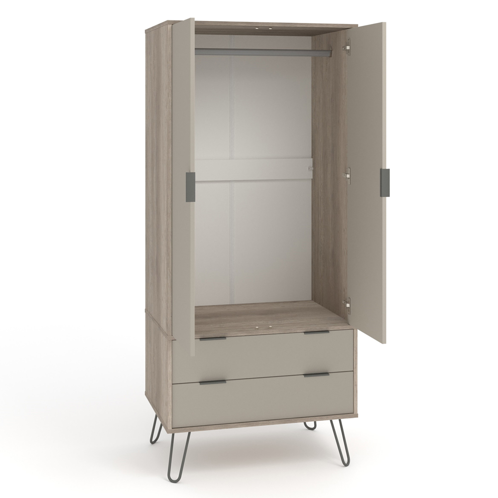 Core Products Augusta 2 Door 2 Drawer Driftwood and Calico Wardrobe Image 6