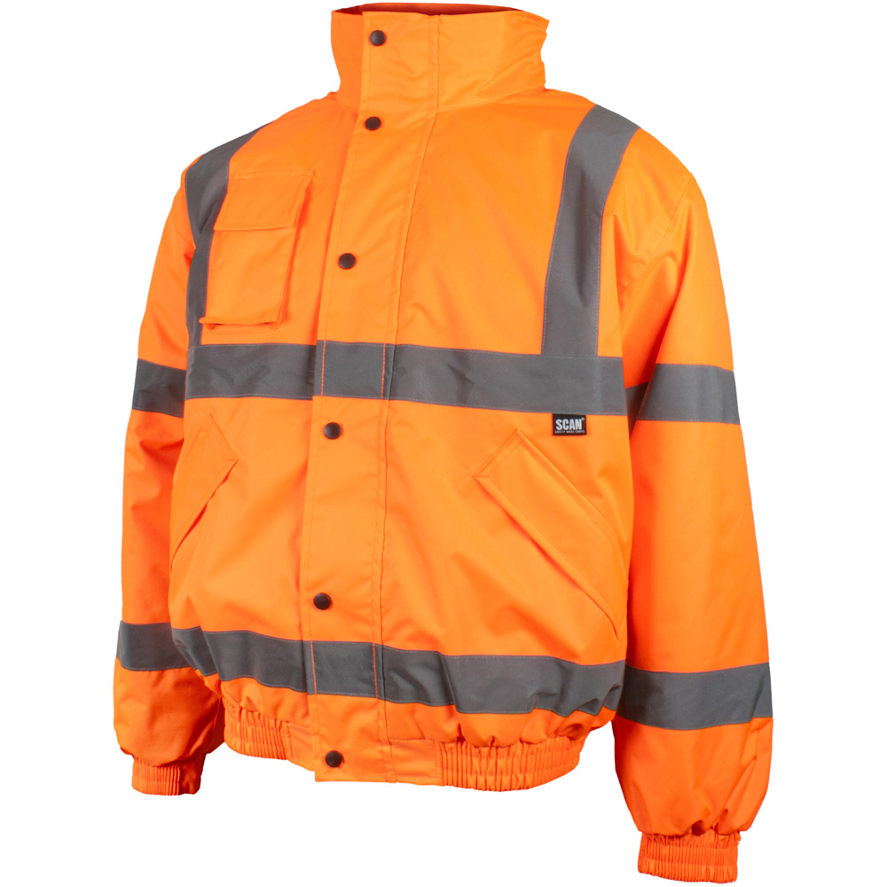 Scan High Visibility Bomber Jacket Large Orange Image 1