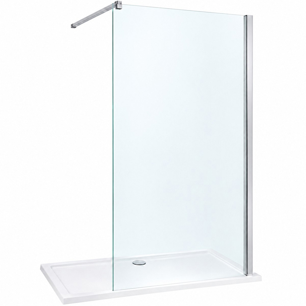 Stech Homes Walk-in Shower Screen with Shower Tray 900 x 1900mm Image 1