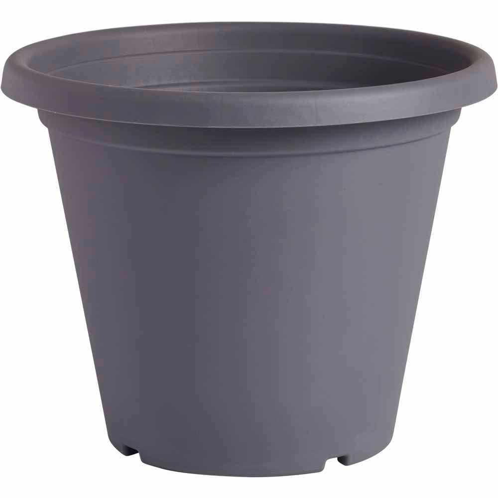 Clever Pots Grey Plastic Round Plant Pot 30cm Image 1
