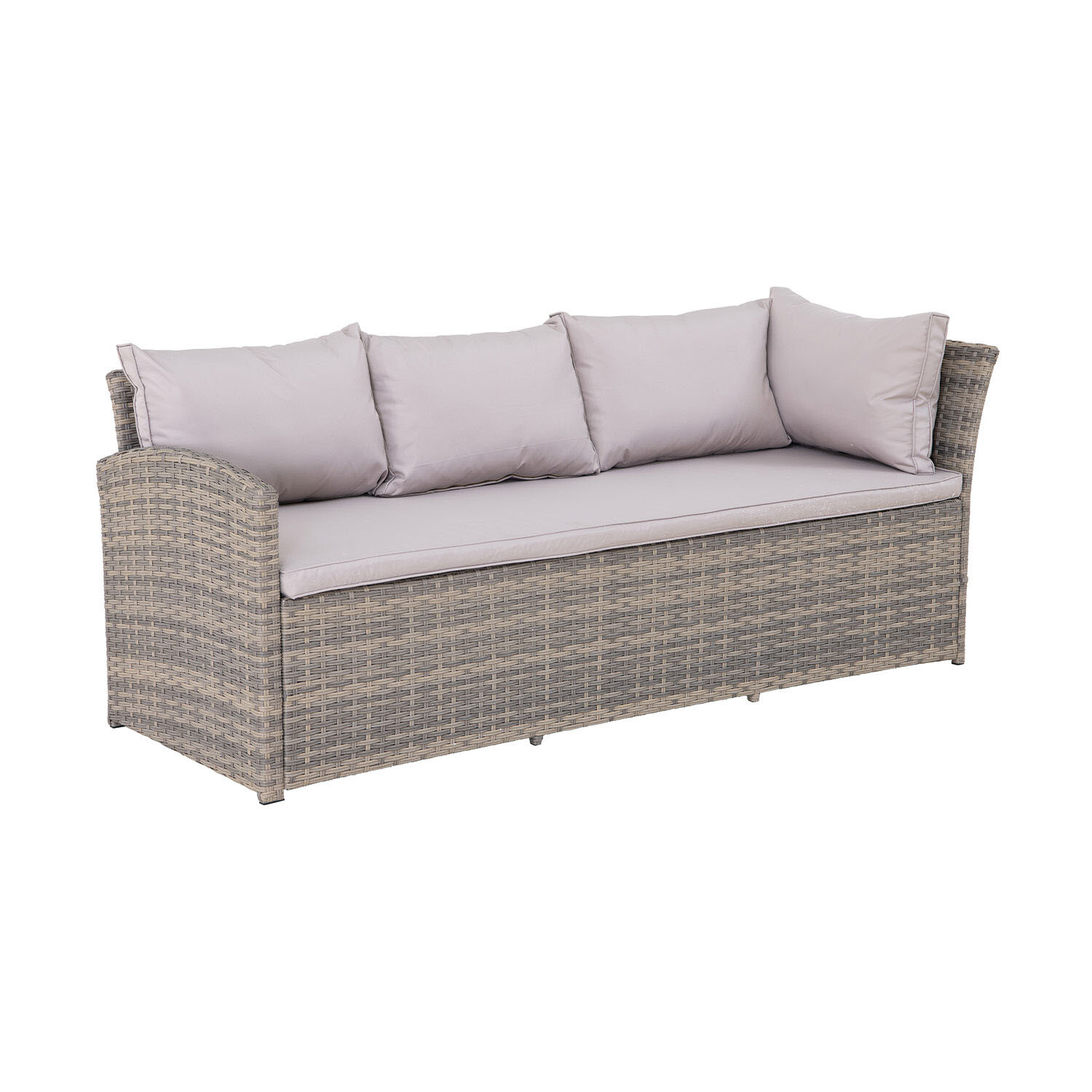 Matara 8 Seater Grey Outdoor Corner Conversation Set Image 6