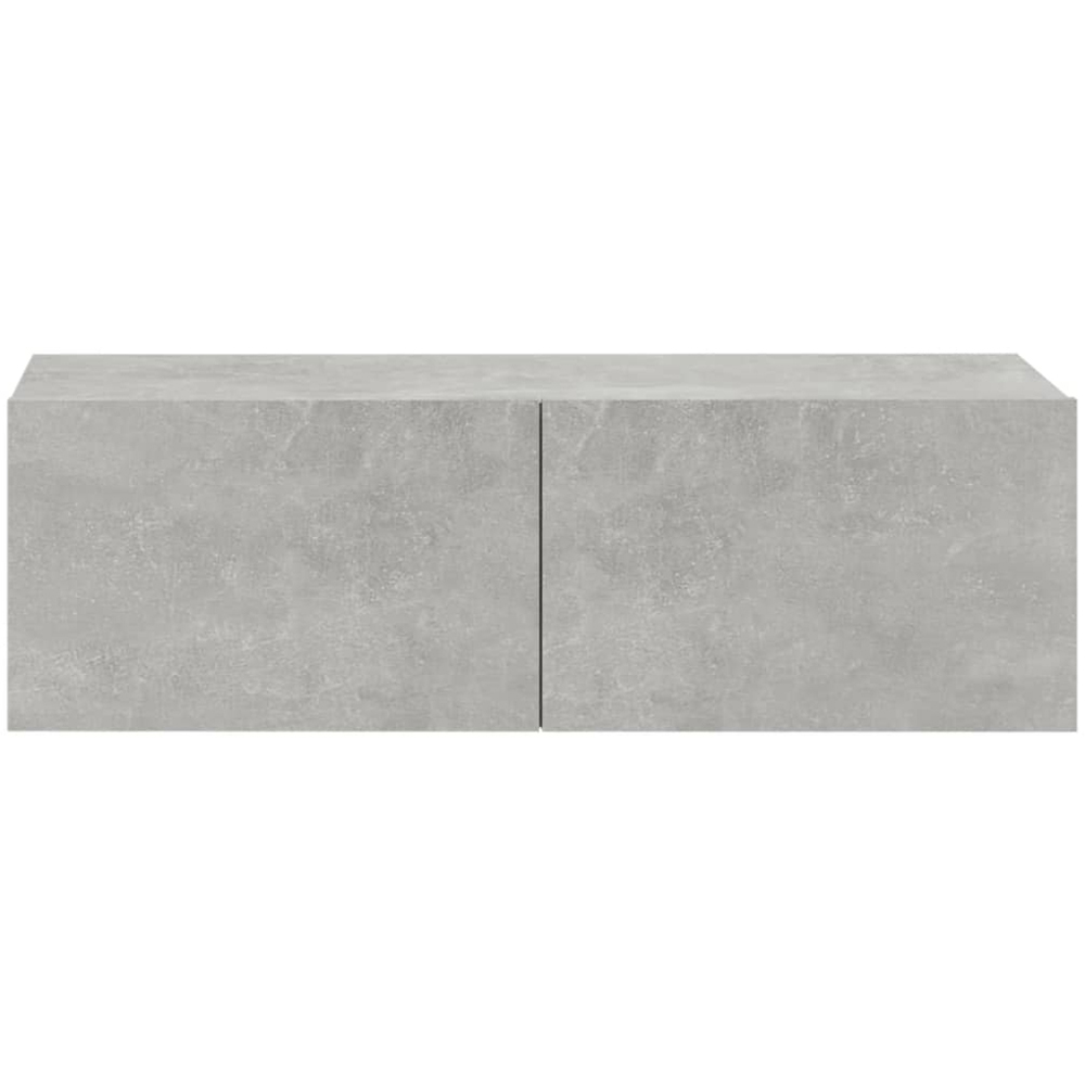 vidaXL 8 Door Concrete Grey Wall Mounted TV Cabinet Set of 4 Image 5