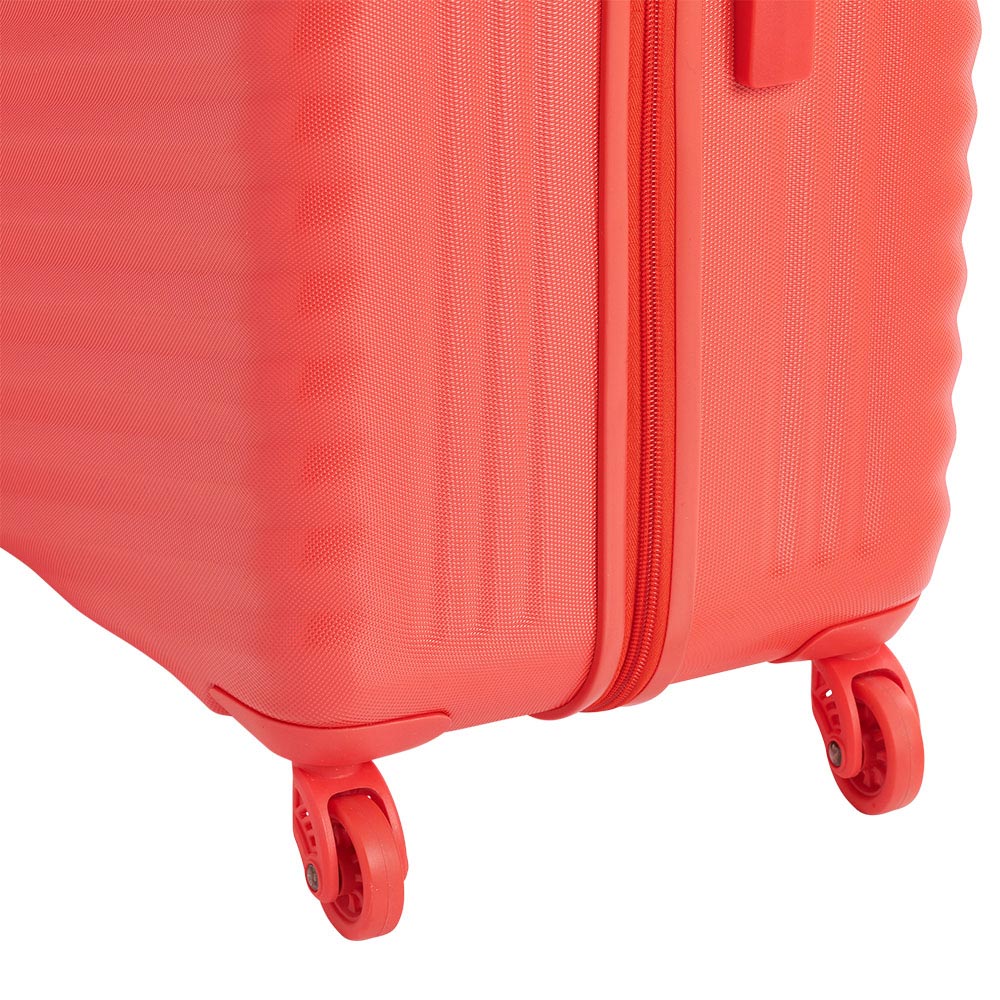 Wilko Squares Suitcase Coral 30 inch Image 7