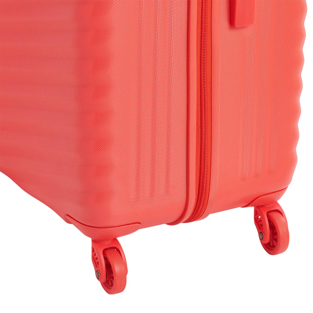 Wilko Squares Suitcase Coral 30 inch Wilko