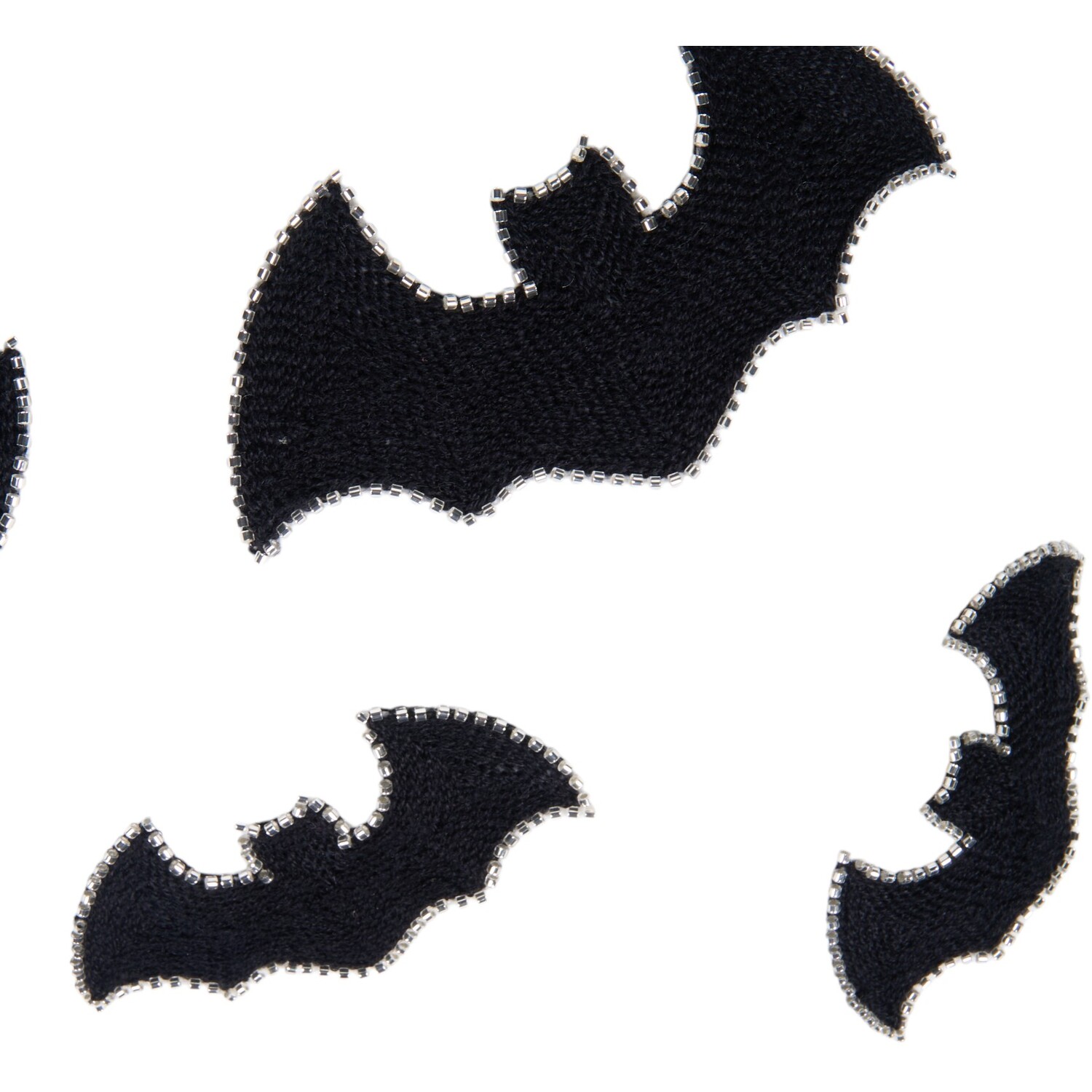 3D Bats Cushion White and Black Image 2