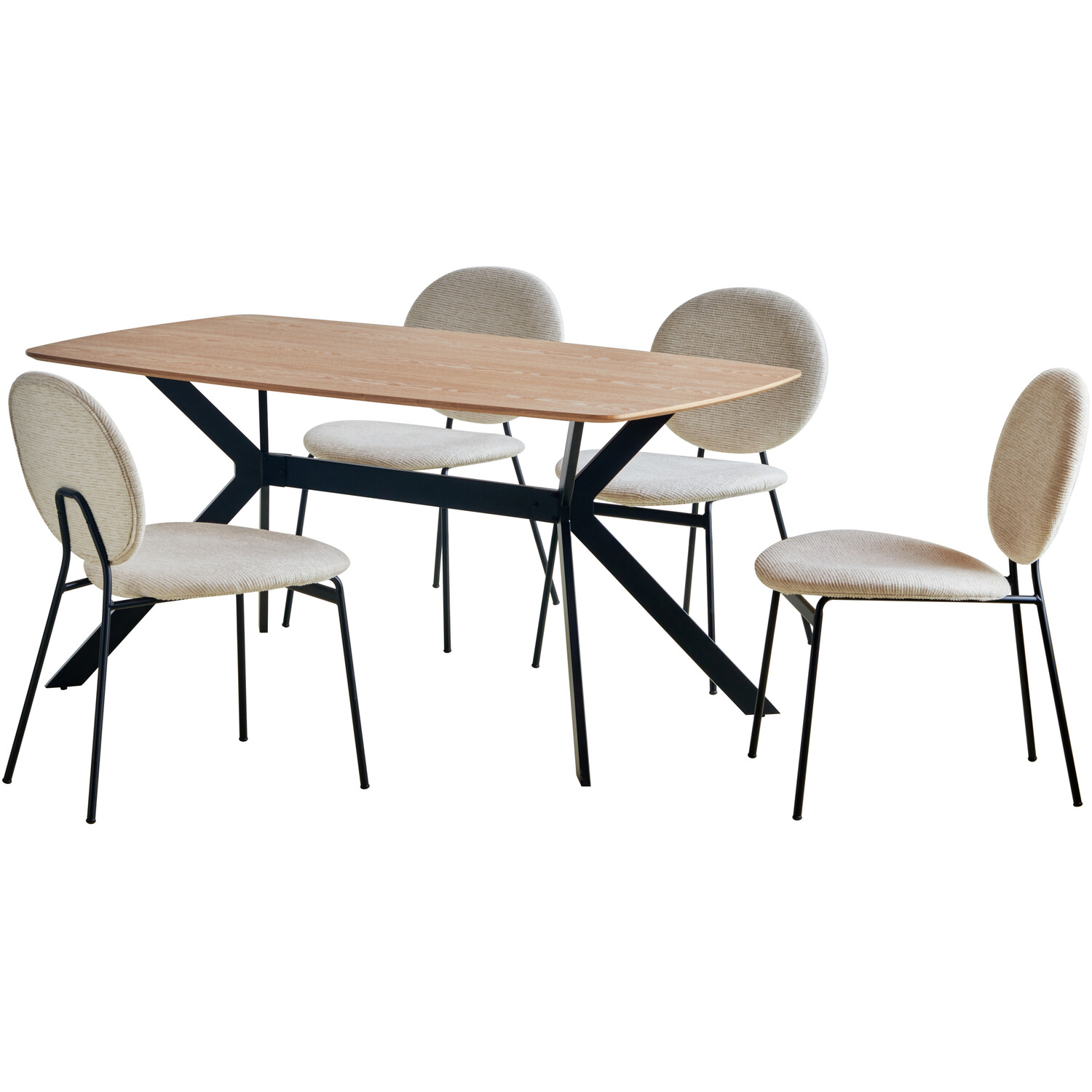 Maybury Rectangular Dining Table Natural Oak Image 8