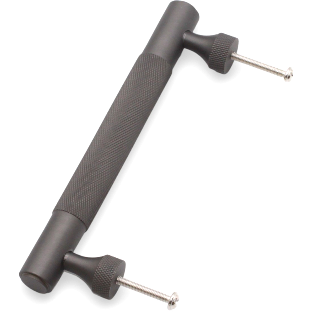 Spira Brass Gunmetal Grey Knurled Bar Handle 260mm Image 4