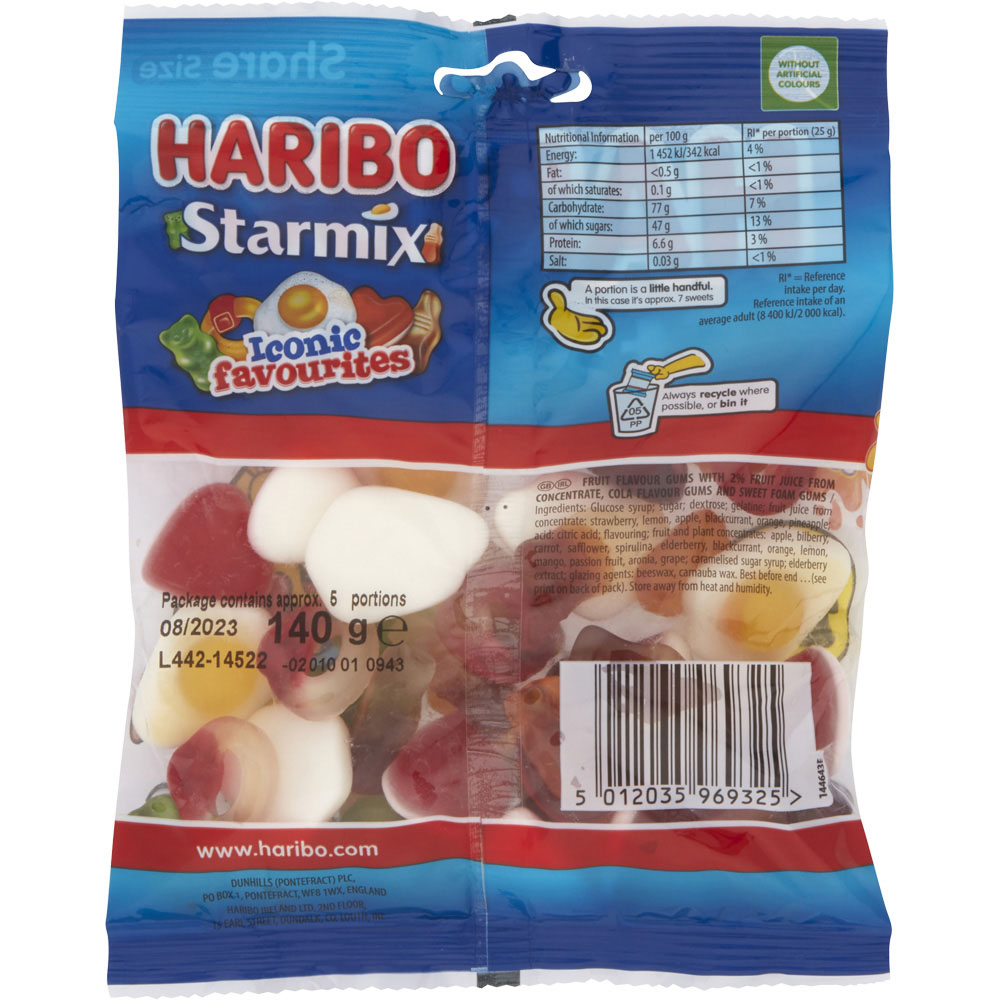 HARIBO Starmix Fruit Flavour Gums 140g Image 2