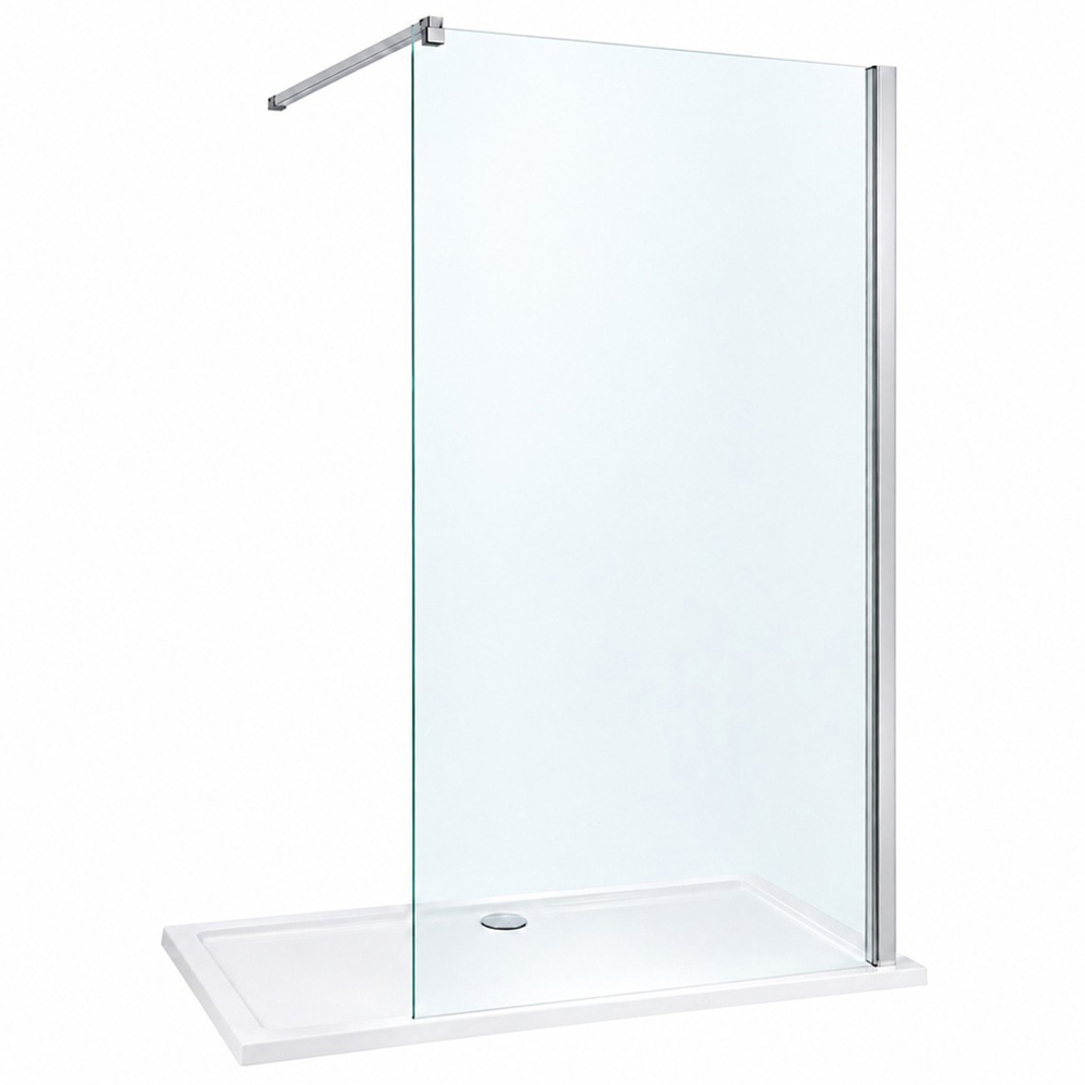 Stech Homes Walk-in Shower Screen with Shower Tray 900 x 1900mm Image 1