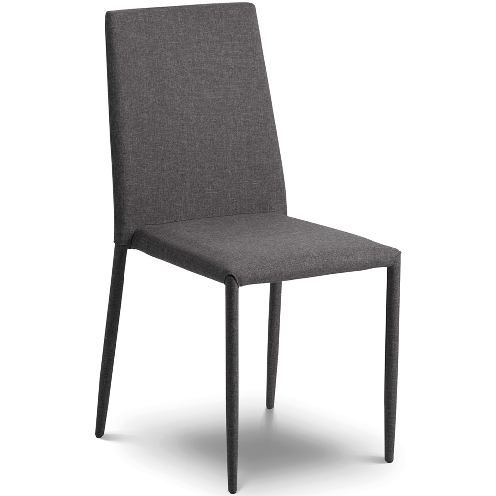 Julian Bowen Jazz Set of 4 Slate Grey Dining Chair Wilko