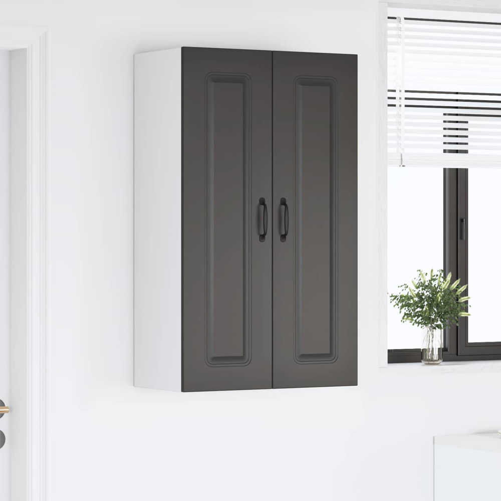vidaXL 2 Door Black Kitchen Wall Cabinet Image 9