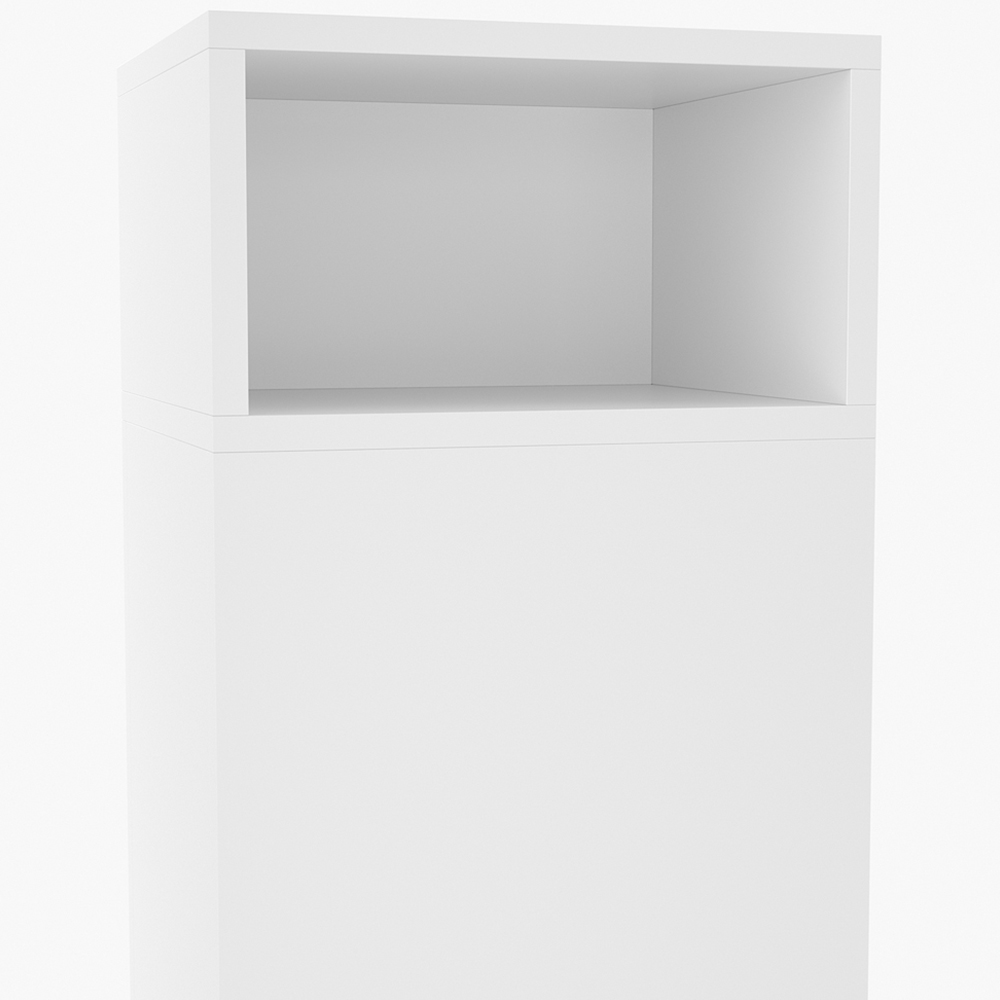 Living and Home 2 Drawer White Bedside Table Image 3