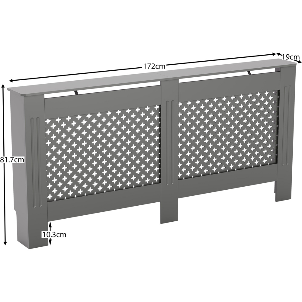 VIDA DESIGNS Oxford Olive Grey Radiator Cover XL Image 7