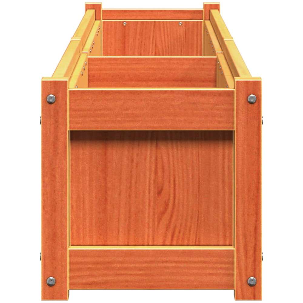vidaXL Brown Pine Wood Garden Planter 31 x 180 x 31cm 2 Pack Image 6