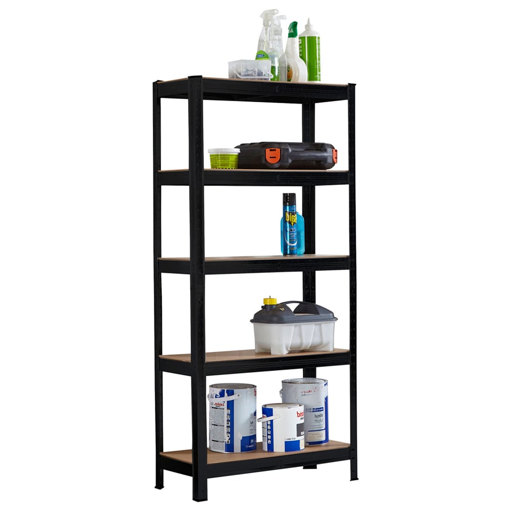 Neo Black 5 Tier Garage Shelving Racking Image 4