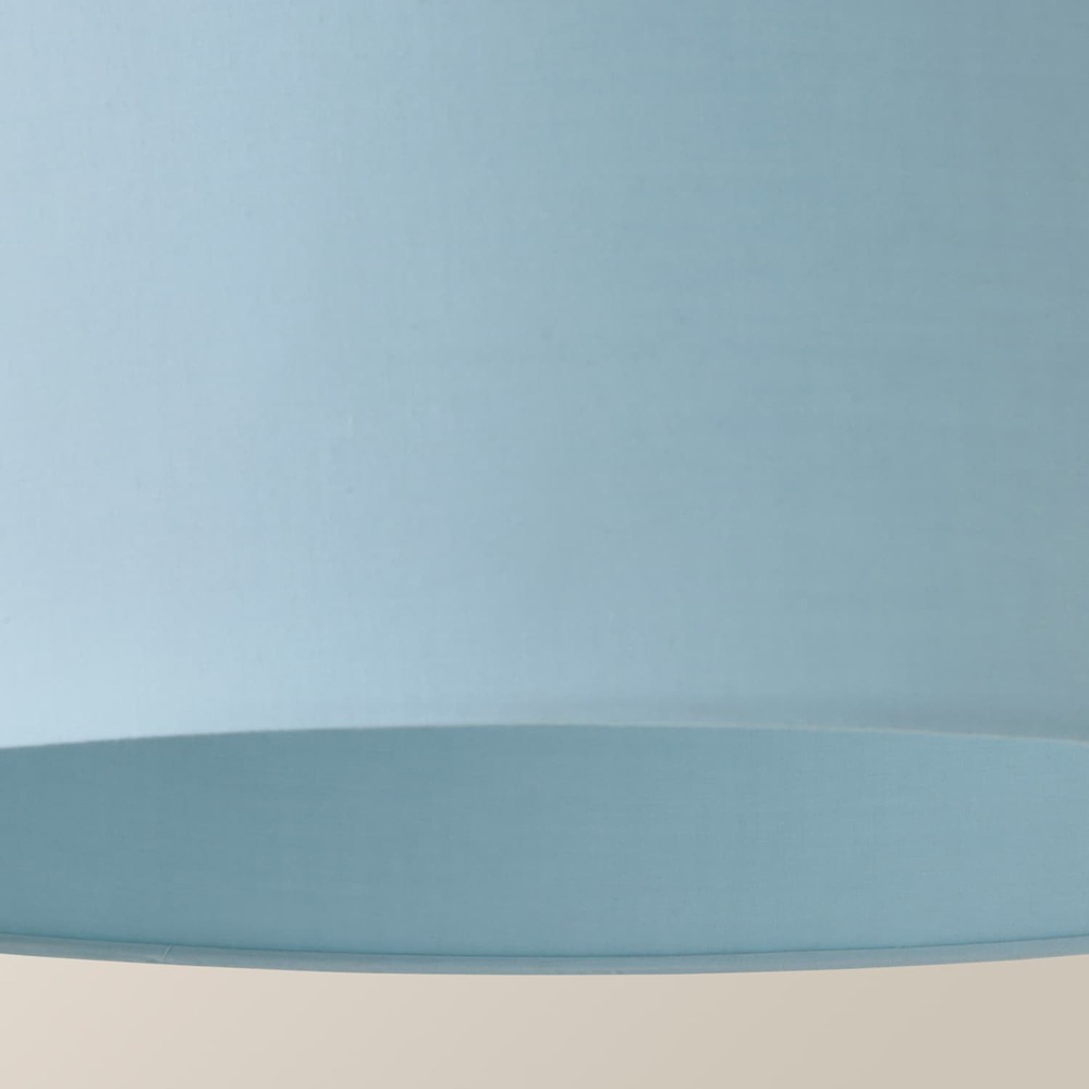 ValueLights Reni Duck Egg Blue Fabric Large Drum Ceiling Lamp Shade Image 3