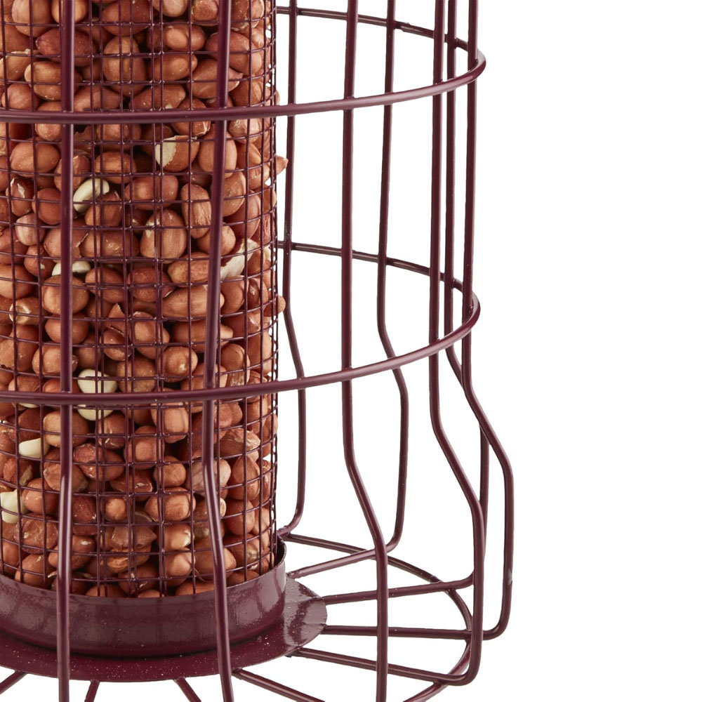 Happy Beaks Powder Coated Mesh Hanging Bird Nut Feeder with Squirrel Guard Image 4