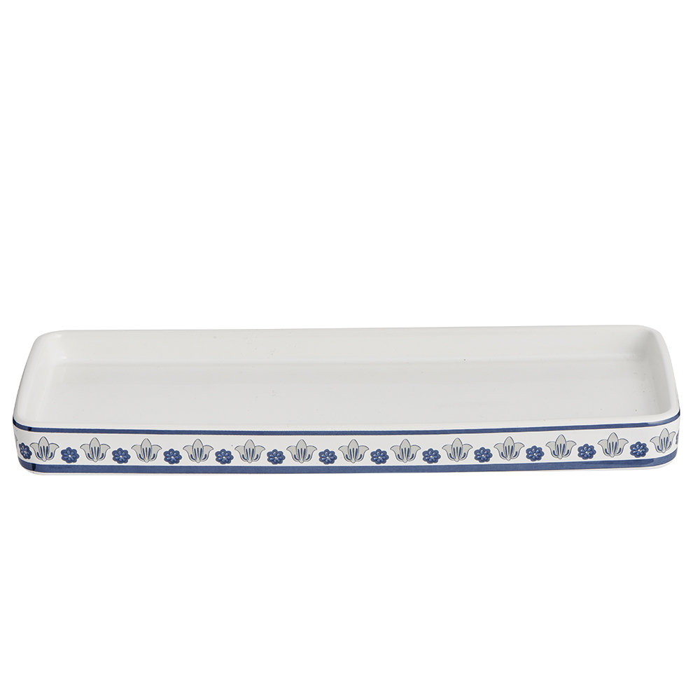 Wilko Blue Floral Tray Image 2
