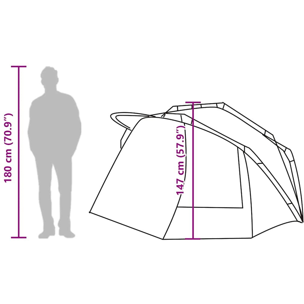 Walplus 5 Person Olive Green Waterproof Fishing Tent Image 9