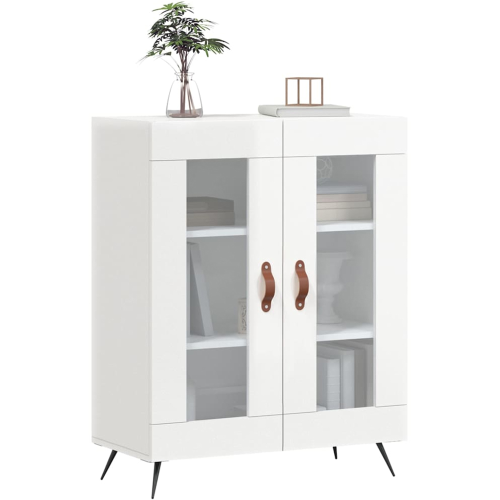 vidaXL 2 Door High Gloss White Sideboard Image 3