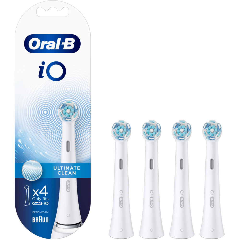 Oral-B iO Ultimate Clean White Toothbrush Head 4 Pack Image 3
