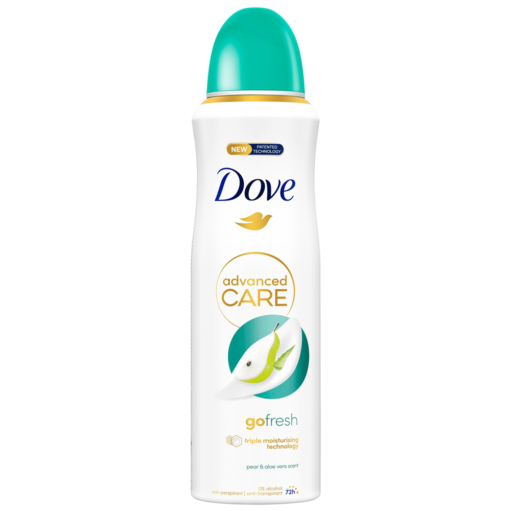 Dove  Advanced Care Go Fresh Pear & Aloe Vera Scent Antiperspirant Deodorant Spray 200ml Image 1