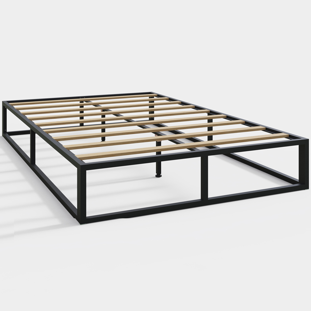 GFW Small Double Black Platform Bed Frame Image 3