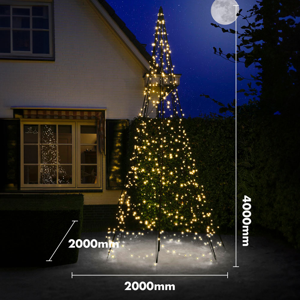Fairybell 13ft Warm White LED Outdoor Christmas Tree Image 2