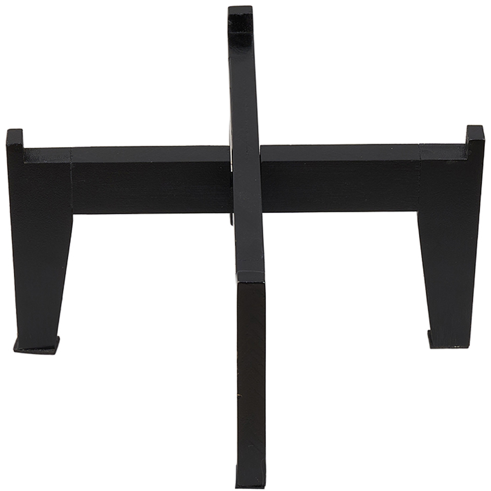 Living and Home Black and White Bamboo Raised Plant Stand 24cm Image 3