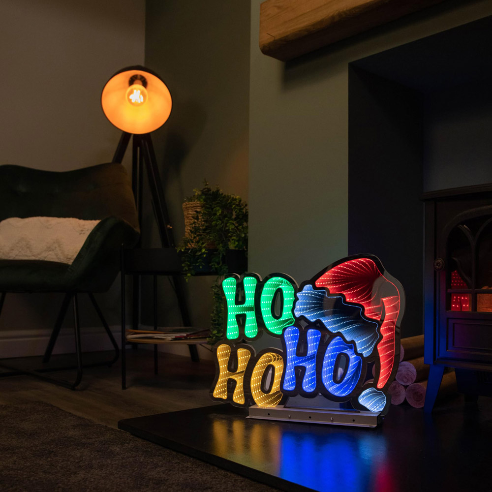 Samuel Alexander Ho Ho Ho Infinity Christmas Decoration on Metal Base 40cm Image 8