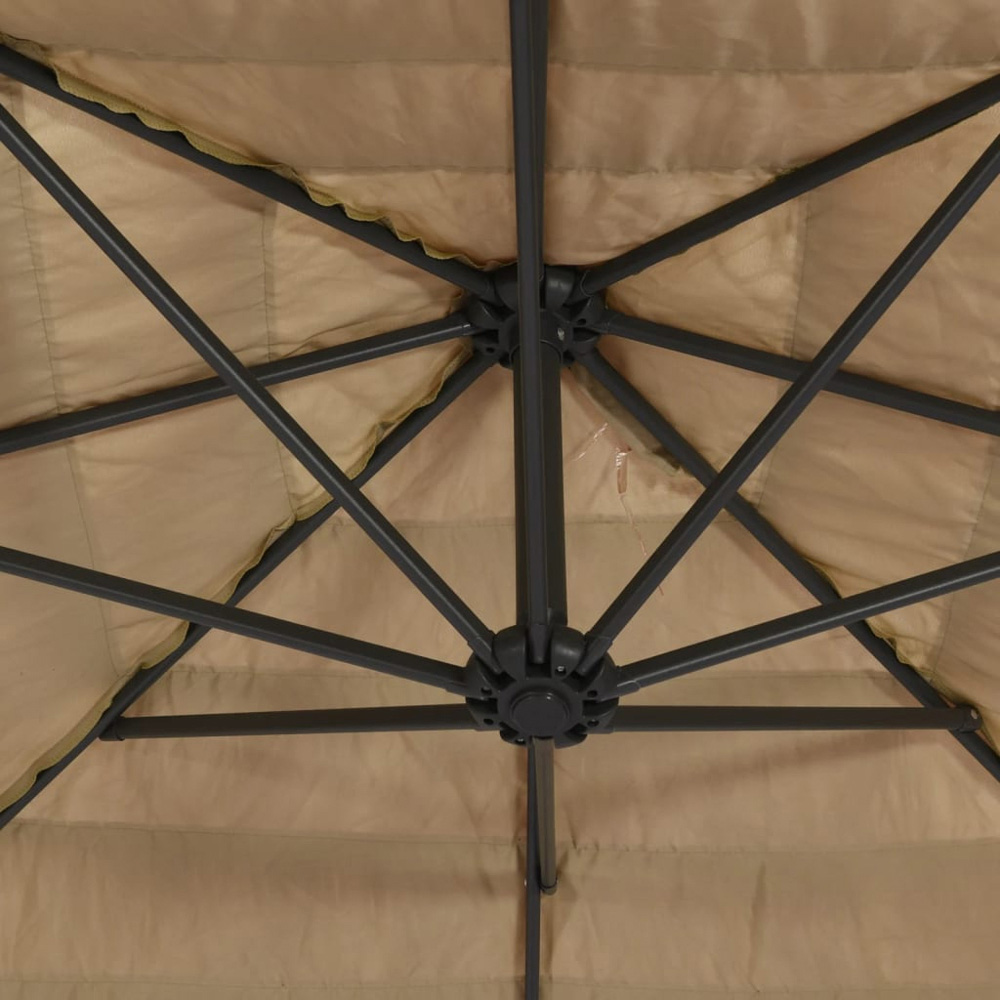 vidaXL Brown Garden Parasol 4m Image 7