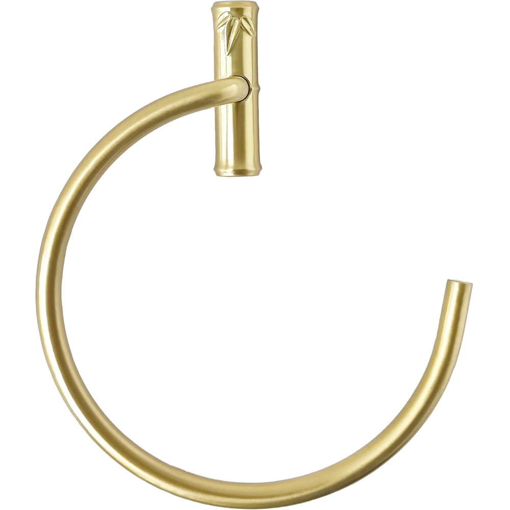 Bamboo Towel Ring Gold Image 1