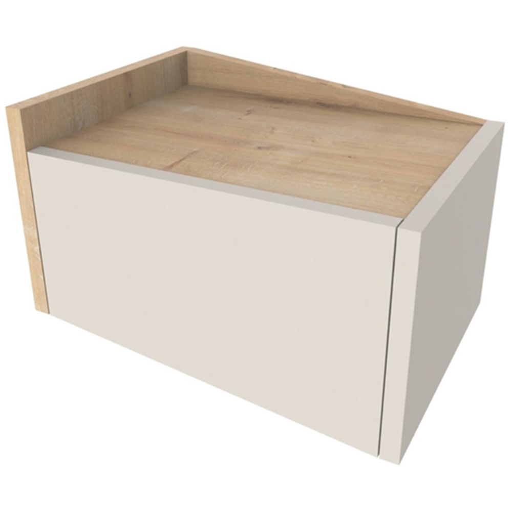 Decortie Diago Single Drawer Sapphire Oak Left Hand Wall Mounted Bedside Table Image 2