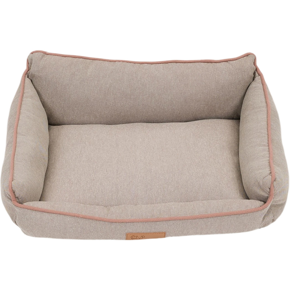H&O Direct 50 x 38cm Beige Rectangular Warm Dog Bed with Anti-Slip Bottom Image 3