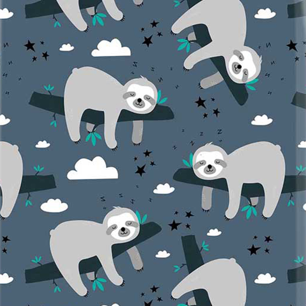 Warren Reed Designer Medium Sleeping Sloth Pattern Suitcase Image 3