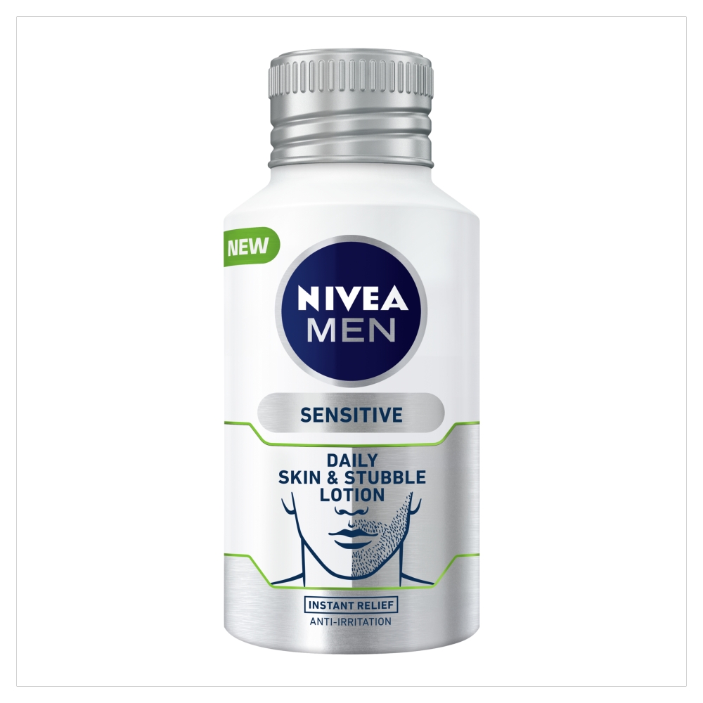 Nivea Men Skin & Stubble Face Moisturiser for Sensitive Skin 125ml Image