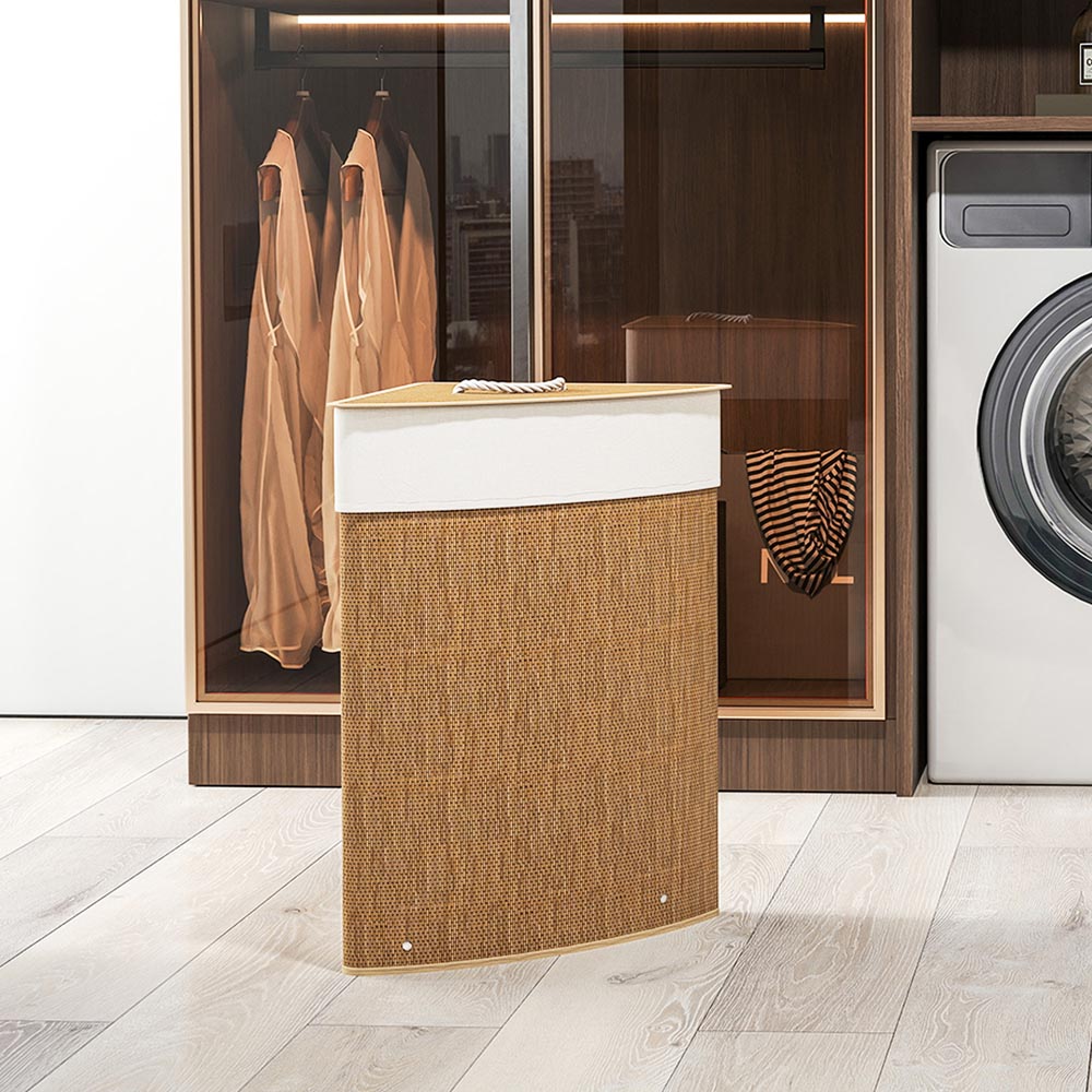 HOMCOM Brown Laundry Hamper 55L Image 3