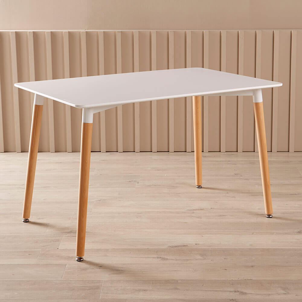 Home Source Braga Lisbon 6 Seater Dining Table Set White Image 6