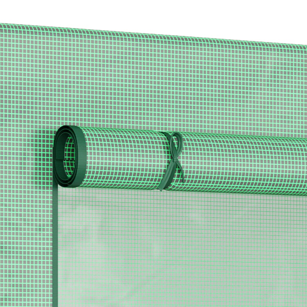 Outsunny Green Plastic 6.6 x 2.5ft Polytunnel Greenhouse Image 3